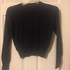Thin Blue Sheer Like Sweater with splits on sleeve